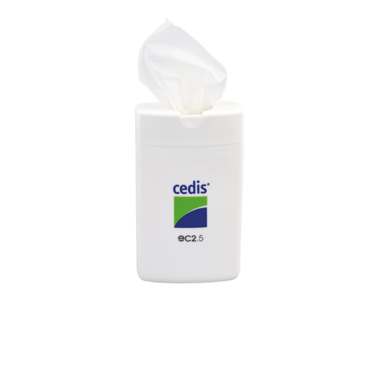 cedis Lingettes de désinfection eC2.5, 25 lingettes humides