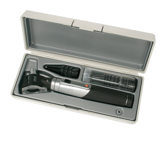 Otoscope Heine mini 3000, noir, dans un étui rigide